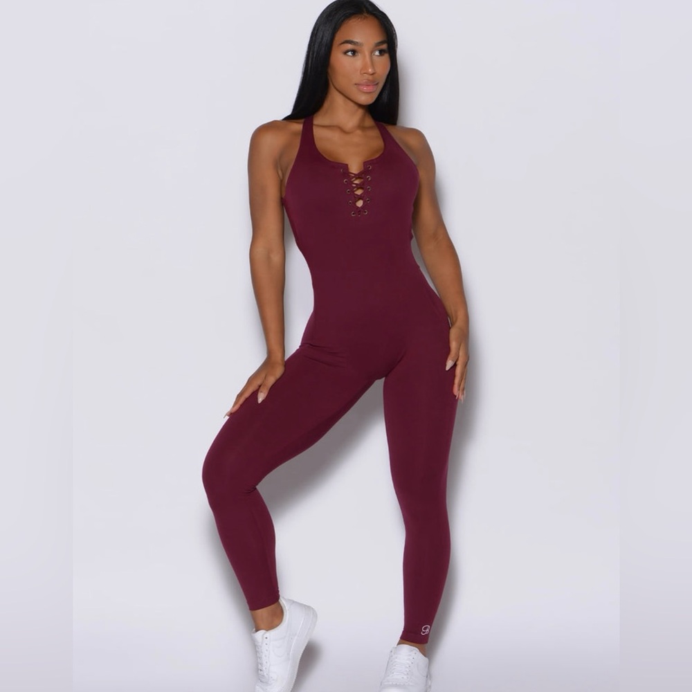 Women's Burgundy Jumpsuit